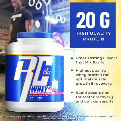 Ronnie Coleman Signature Series Whey XS Protein Powder, Pre Workout Shake Mix