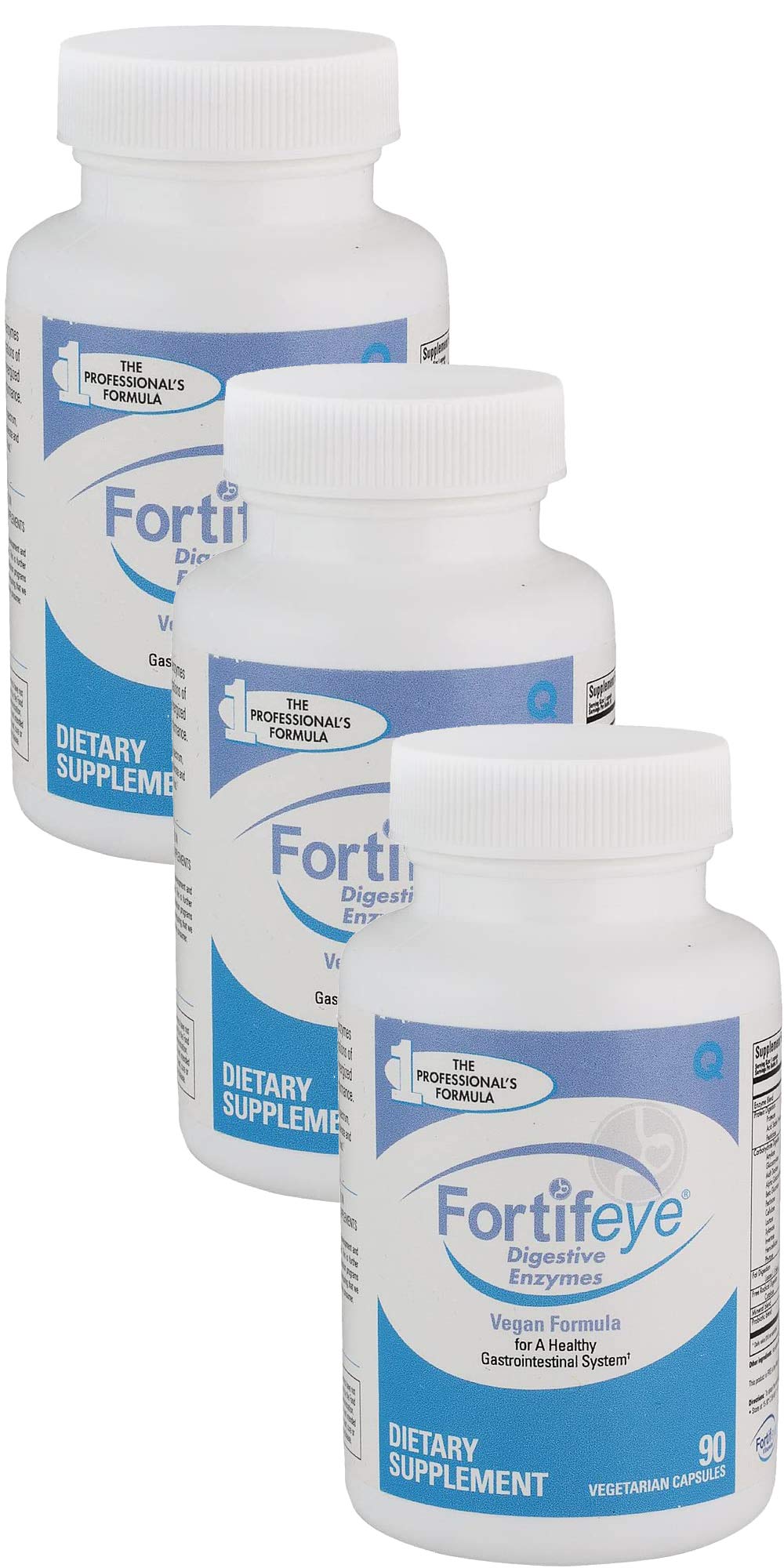 Fortifeye Digestive Enzymes with Probiotics for Digestive Health 90 Capsules 30 Day Supply - Full Spectrum Plant-Based Vegan Supplement, Supports Digestion, Immune System and Nutrient Absorption