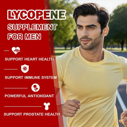 Lycopene 50mg Supplements for Men, Natural Tomato Antioxidant Supplement, 90 Veggie Capsules-Cardiovascular Health, Immune Support & Skin Health, 3 Month Supply