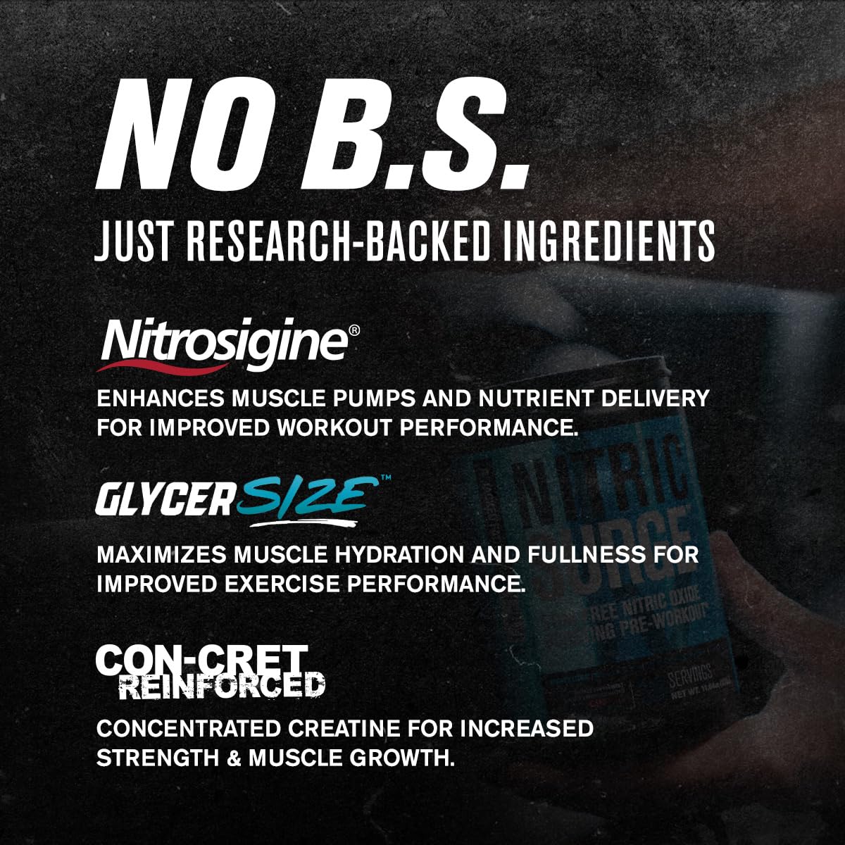 Nitric Surge Stim Free Pre Workout Powder - Caffeine Free Nitric Oxide Supplement