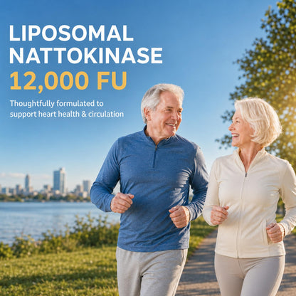 Liposomal 12-in-1 Nattokinase 12,000 FU, Multi Enzyme Complex, 200 Capsules | Serrapeptase, Lumbrokinase, Bromelain, CoQ10, Omega-3 & Red Yeast Rice, Cardiovascular, Circulatory & Heart Health Support
