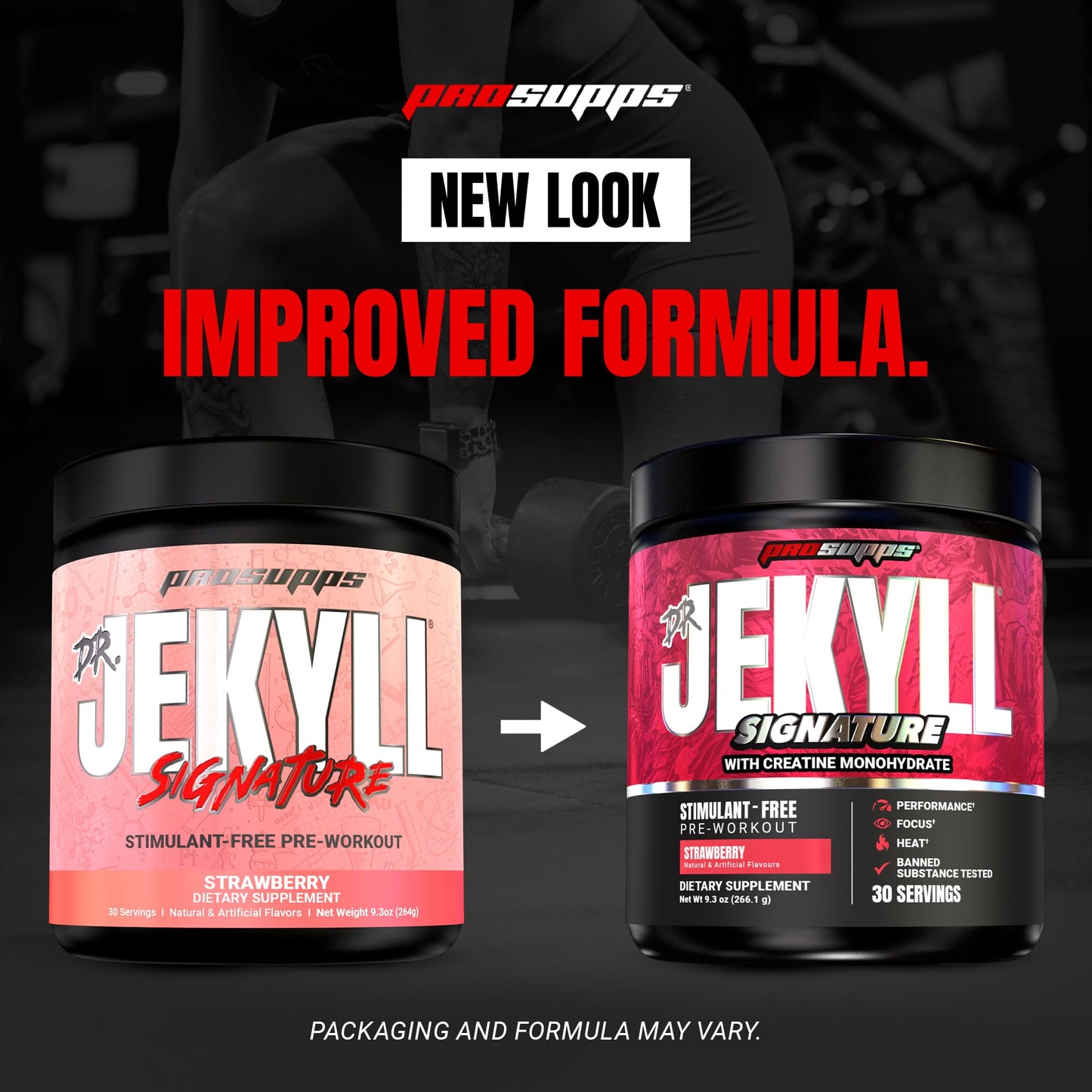 ProSupps Dr. Jekyll Signature Pre Workout Powder with Creatine - Stim-Free Preworkout Supports Focus & Endurance - Caffeine-Free Gym & Fitness Supplements (Blueberry Lemonade, 30 Servings)