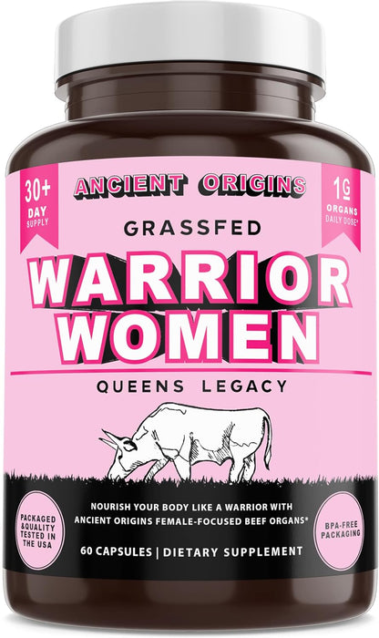 Ancient Origins Warrior Women Female Optimized Beef Organs and Two Months of Grass Fed Beef Liver