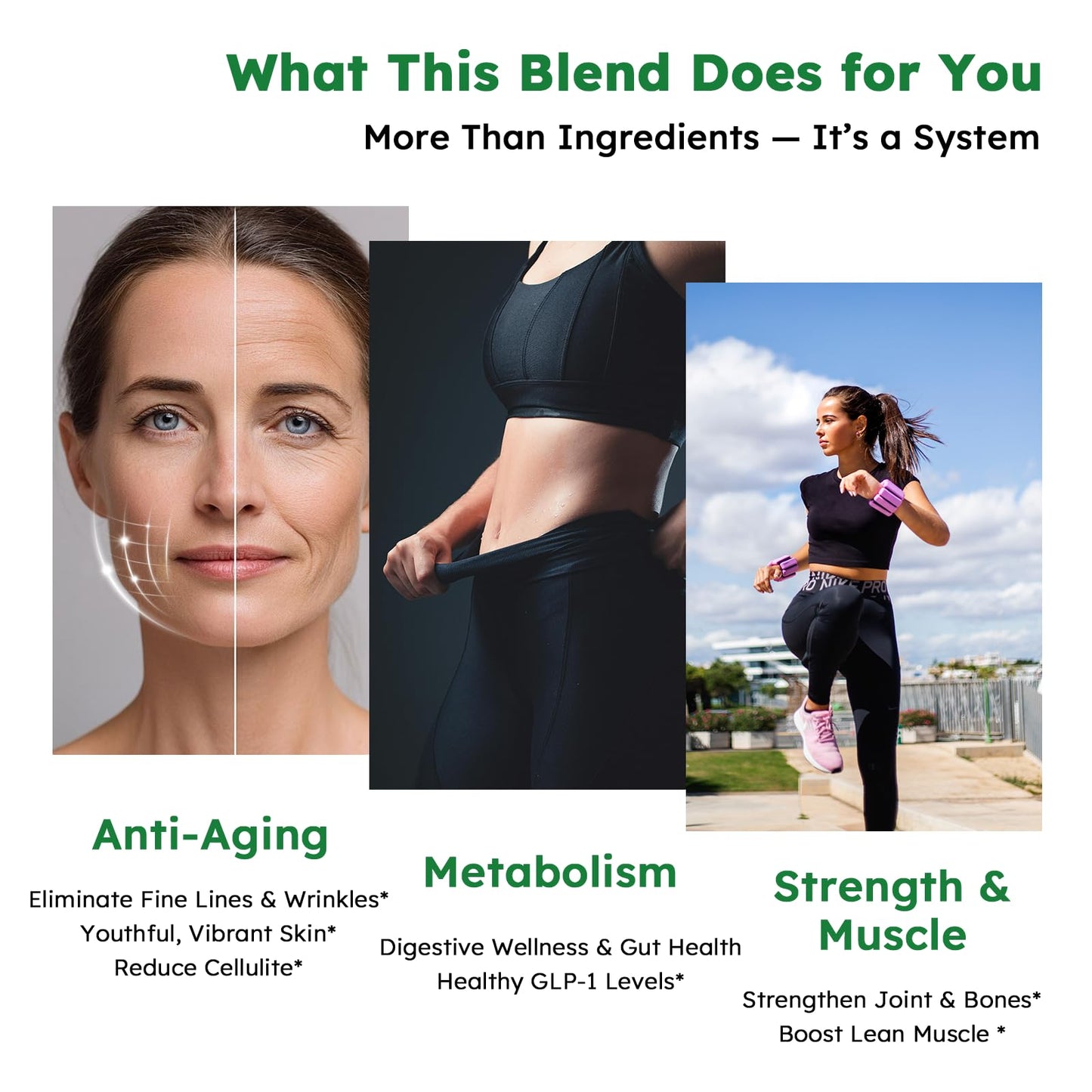 10-in-1 Liquid Collagen for Women, GLP Friendly Multi Collagen | Trim & Glow Hydrolyzed Collagen Burn Drops w. Hyaluronic Acid Biotin Green Tea & ACV, Digestive Gut Skin Health & Hair Growth