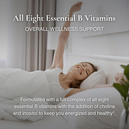 Utzy Naturals Vitamin B Complex | All 8 Essential B Vitamins | 60 Capsules