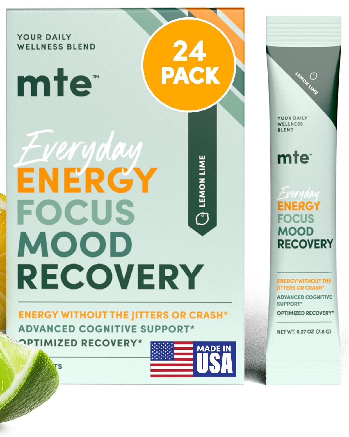 Energy Drink Powder with Paraxanthine 24 Caffeine Free Energy Drink Packets