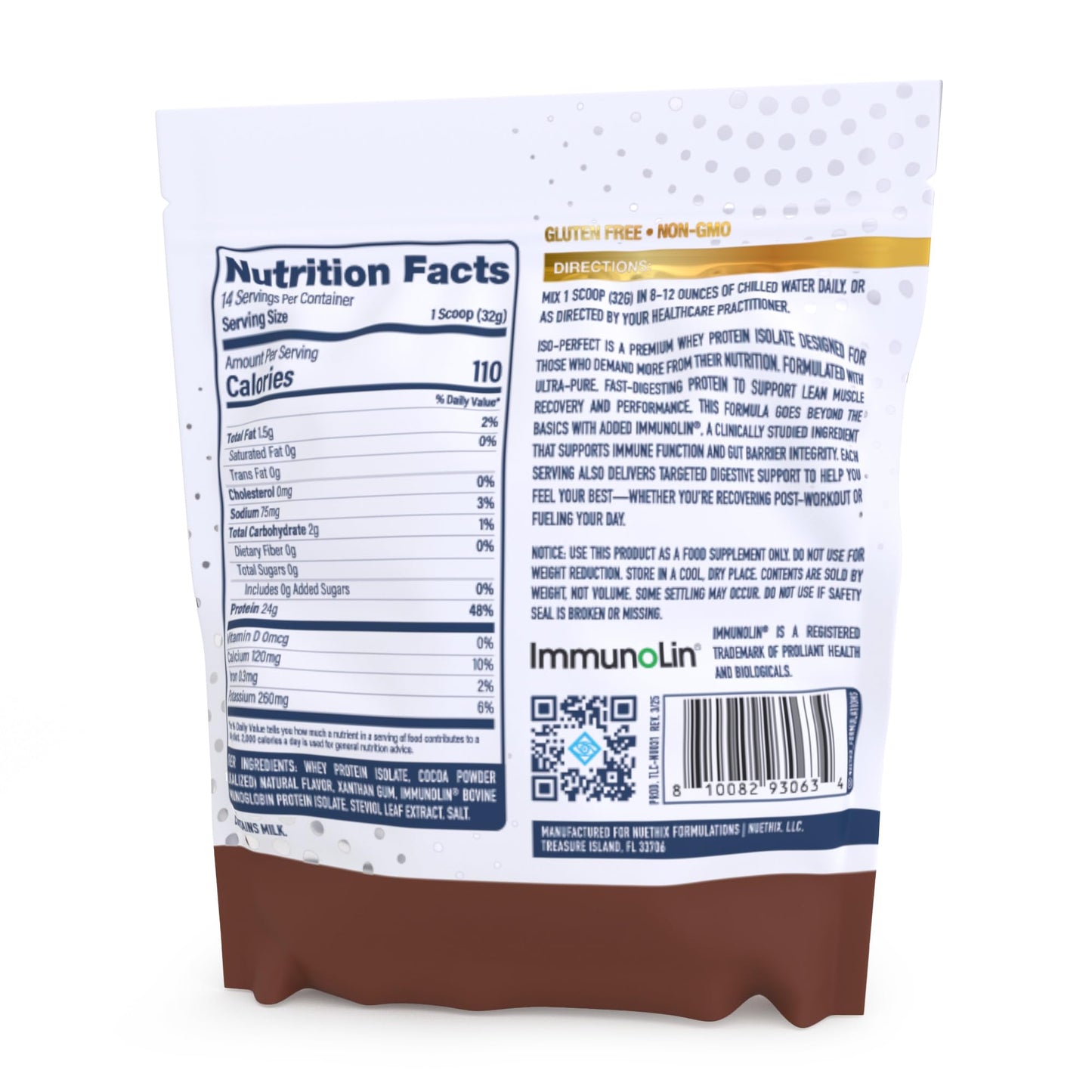 NuEthix Formulations ISO-Perfect with Digestive Support (Vanilla, 14 Servings)