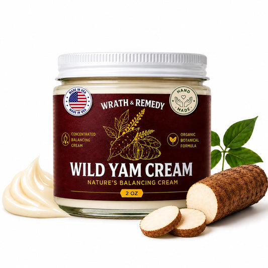 Wild Yam Cream for Hormone Balance — Perimenopause, Menopause & PMS (2 OZ) | US-Made, Fast-Absorbing, Silky-Smooth Feel, Whole Wild Yam Root Cream, Clean Ingredients, Daily Use & For All Skin Types