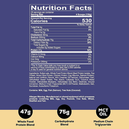 REDCON1 MRE Protein Powder, Blueberry Cobbler - Meal Replacement Protein Blend Made