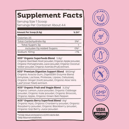 KOS Smart Heart Bundle (Plant-Based Vanilla Protein Powder + Organic Beet Root Powder