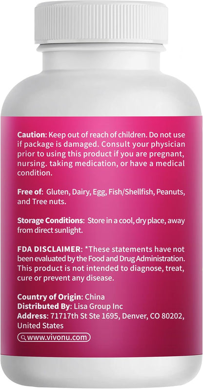 VivoNu Beetroot Capsules | Beet Root Supplement* 2,000 mg of Beet Root Powder, Enriched with CoQ10 and Grape Seed Extract，Healthy sBlood Pressure Levels and sCardiovascular* Wellness