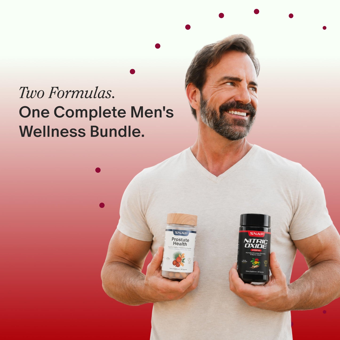 Snap Supplements Prostate Health + Nitric Oxide Booster Bundle, 90+60 Caps | Stinging Nettle, Saw Palmetto for Men, Prostate Support Supplement, Nitric Oxide Supplements for Men, L-Arginine L-Citrulline
