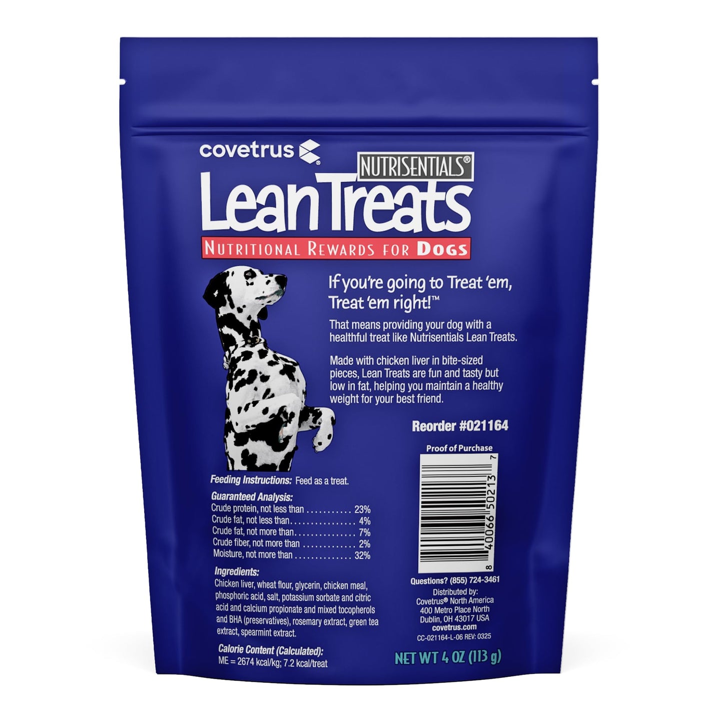 Covetrus Nutrisential Lean Treats for Dogs - Small, Medium & Large Dogs (K9) - Nutritional Low Fat, Bite-Size - Soft Chicken Flavor - Chicken Flavor - 3 Pack - 4oz