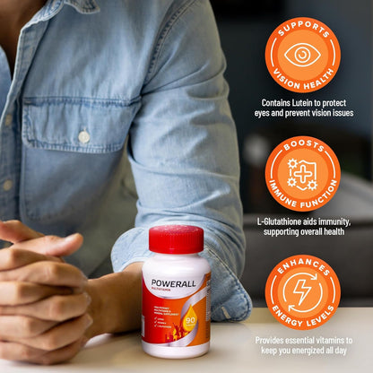 Basic Brands PowerAll Multivitamin Eye Vitamins, 90 Count | Lutein for Adults