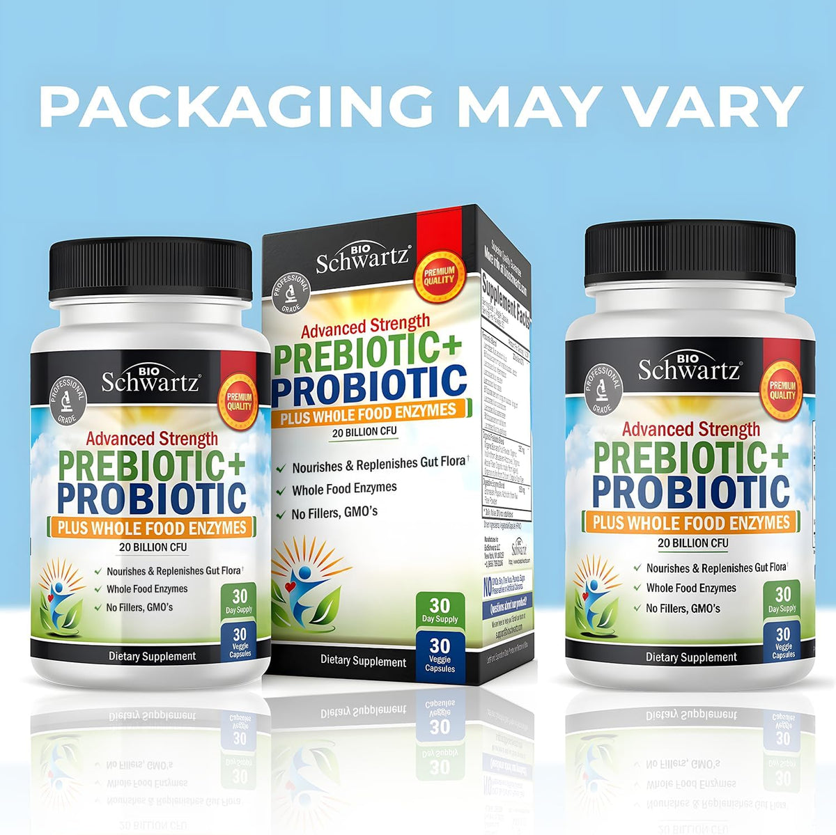 Advanced Prebiotics & Probiotics for Women & Men, 30 Capsules