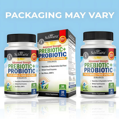 Advanced Prebiotics & Probiotics for Women & Men, 30 Capsules