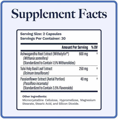 Utzy Naturals Adapto-Calm | Cortisol Support Supplement | 60 Capsules