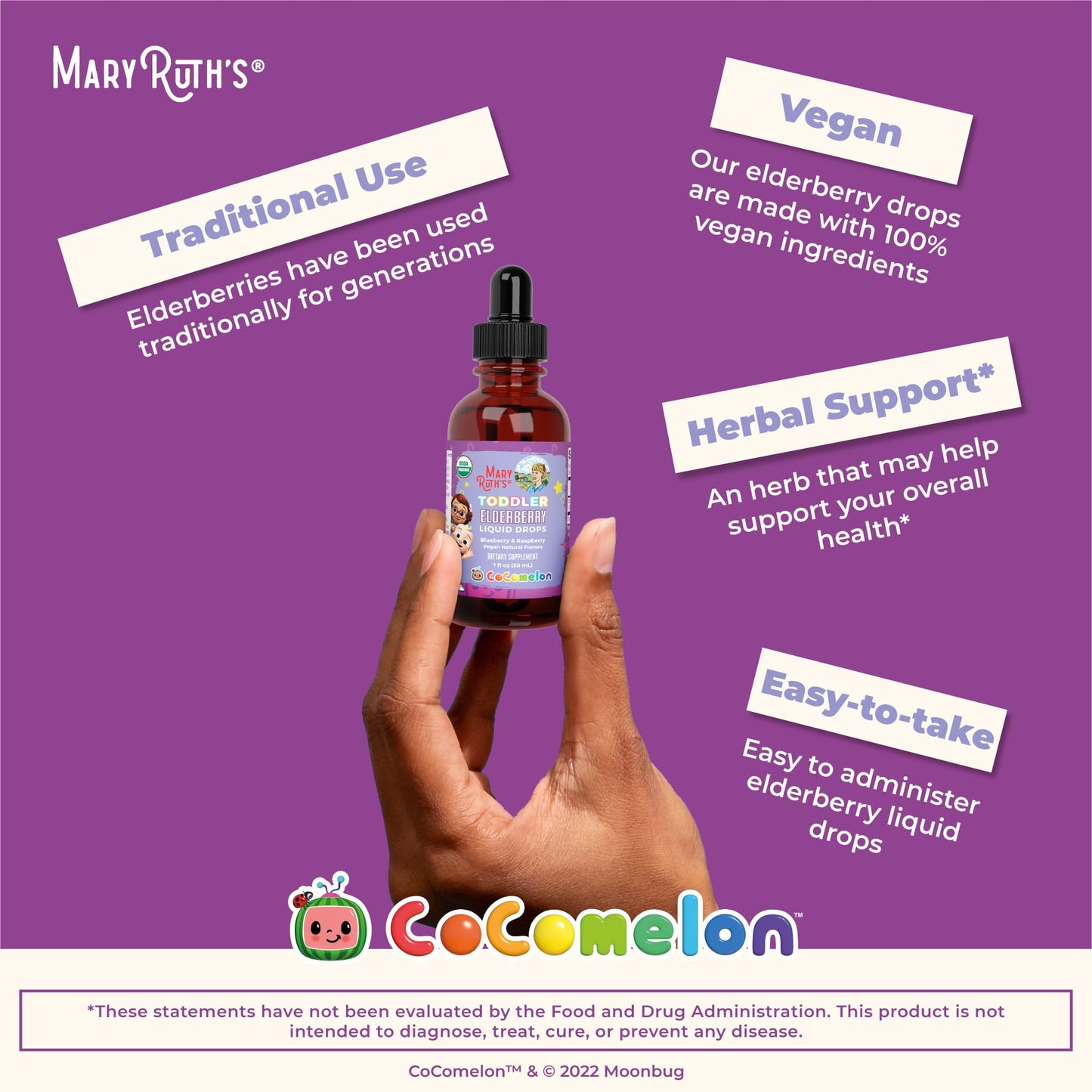 MARYRUTH'S Elderberry Liquid Drops for Adults & Kids | Immune Support | Antioxidant | 150mg Elderberry Extract | USDA Organic | CLP Purity Award | Sugar Free | Vegan | Non-GMO | Gluten Free | 1 oz