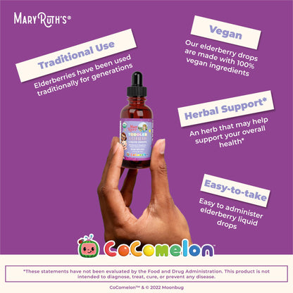 MARYRUTH'S Elderberry Liquid Drops for Adults & Kids | Immune Support | Antioxidant | 150mg Elderberry Extract | USDA Organic | CLP Purity Award | Sugar Free | Vegan | Non-GMO | Gluten Free | 1 oz