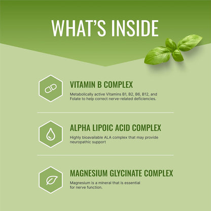 Approved Science Nervprin - Nerve Support - Benfotiamine, B12, R-Alpha-Lipoic Acid, Corydalis, Boswellia, BioPerine - 60 Capsules - Made in The USA