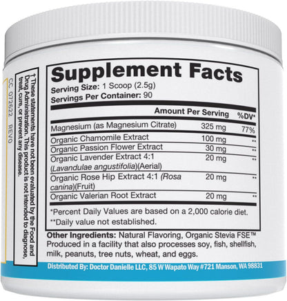 Zenbliss Calming Magnesium Drink Mix for Relaxation & Muscle Comfort – Magnesium Powder Supplement for Stress Support – By Dr. Danielle