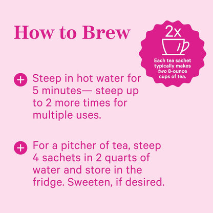 Pink Stork Organic Labor Prep Tea, Sweet Floral Flavor, 30 Cups | Red Raspberry Leadf, Chamomile + Rosehip, Caffeine-Free, Third Trimester Pregnancy, 15 Sachets
