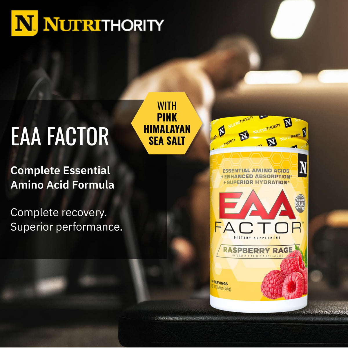 Nutrithority Leucine Enriched Essential Amino Acids Supplement (30 Servs)