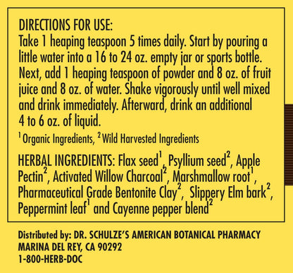 Dr. Schulze’s | Intestinal Formula #2 | Herbal Colon Cleanse Formula | Natural Detox Powder