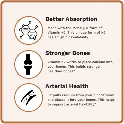 Utzy Naturals Vitamin K2 + D3 | High Dose K2 | 60 Servings