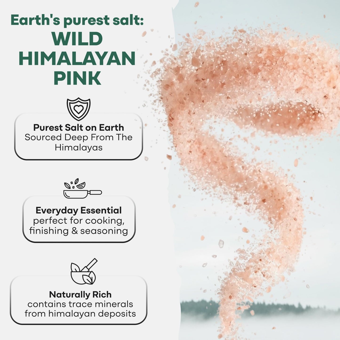 Wild Foods Pink Himalayan Salt, Fine Ground for Table and Cooking, 16 oz | 100% Real, Pure, Unrefined | Pink Himalayan Sea Salt with 80+ Minerals & Electrolytes, Small Batch, Ethically Sourced
