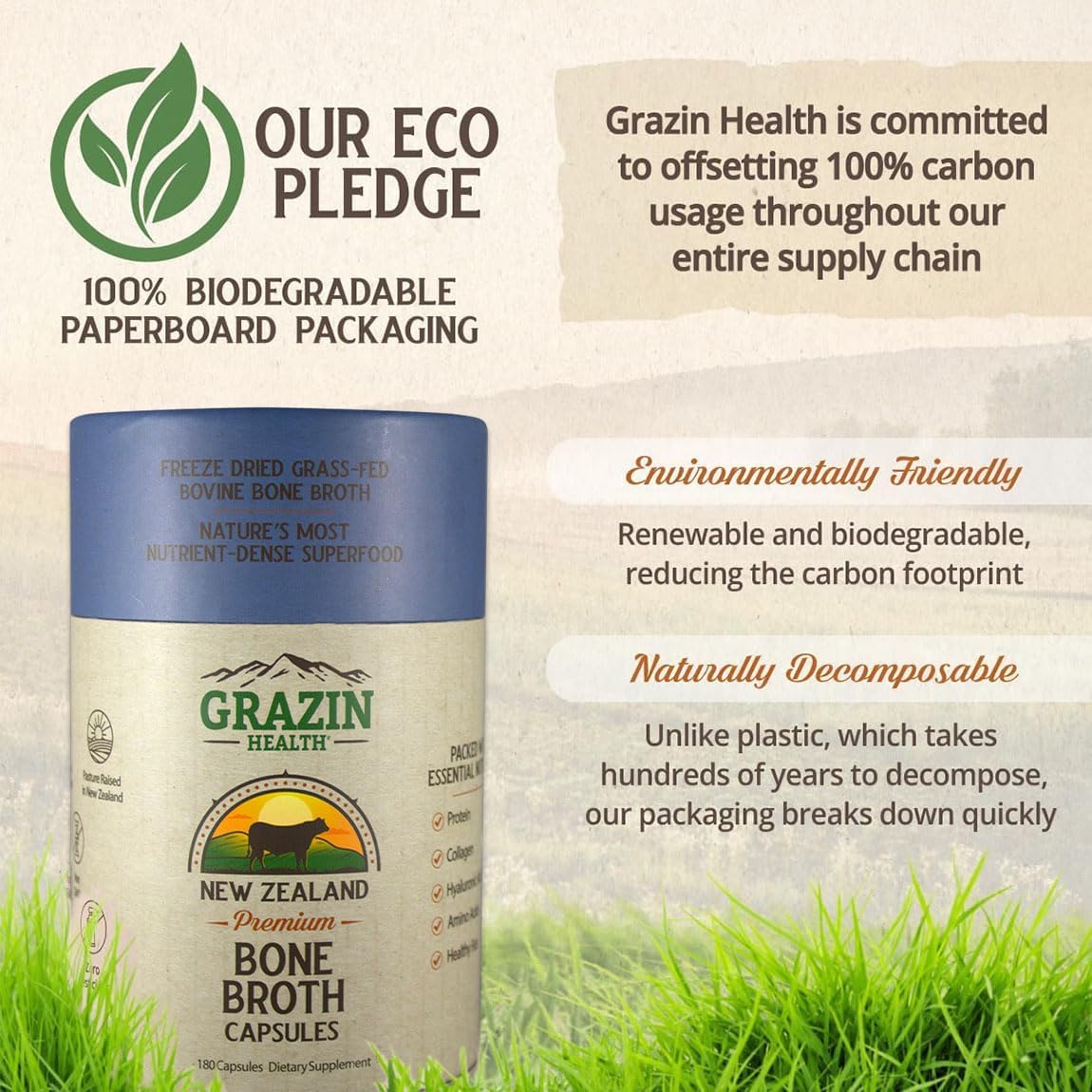 Active Recovery Bundle | Collagen + Bone Broth + Kidney | Whole-Food, Grass-Fed, New Zealand Sourced Supplements for Clean Daily Nutrition and Active Recovery Support
