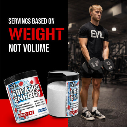 Evlution Nutrition Creatine 5000 - Supports Faster Recovery Lean Muscle Growth & Performance - Pre & Post Workout Powder - 5000mg Pure Creatine Monohydrate Per Serving - 60 Servings - Unflavored