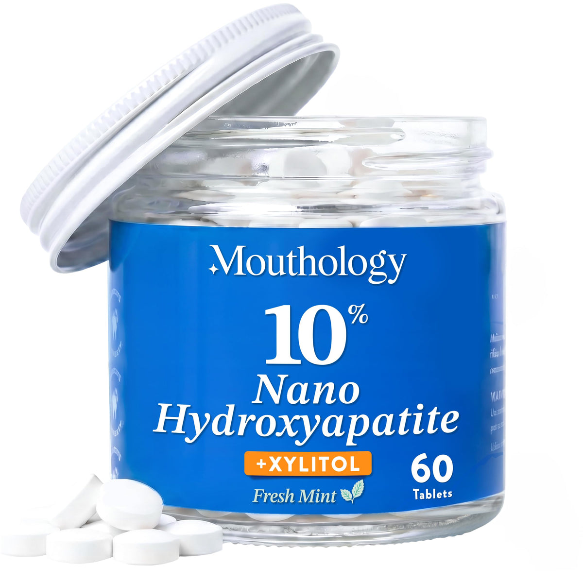 Mouthology 10% Nano Hydroxyapatite Toothpaste Fluoride Free, Whitening*, Rod Shaped nHA, Xylitol Toothpaste for Adults, Enamel Care*, Sensitive Teeth*, SLS Free, Mint 4oz (USA Made) Package May Vary