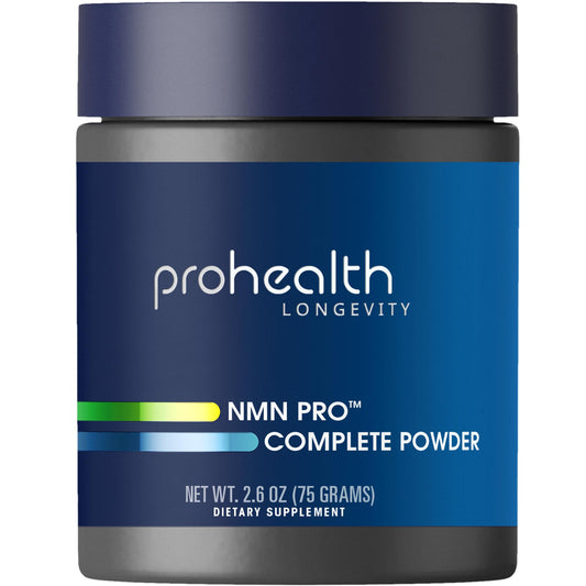 ProHealth NMN Pro Complete (75 Grams) 1000 mg Uthever® NMN + 1000 mg Resveratrol + 500 mg TMG. NAD+ Precursor, Methylation Support & Sirtuin Activation. USA Manufactured, Triple Lab-Tested