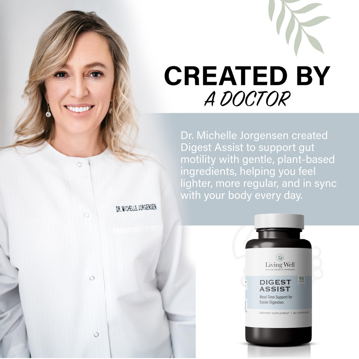Living Well Dr. Michelle Tribiotic Repair Probiotic Prebiotic Supplement