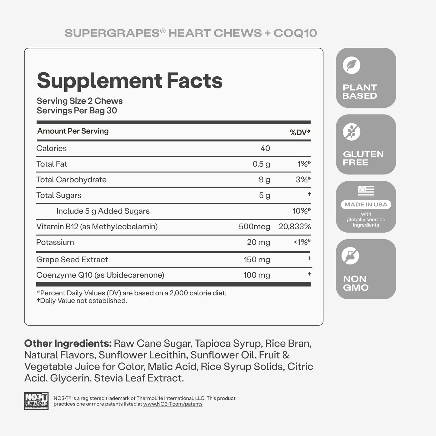 HumanN SuperBeets 3-in-1 Heart Chews - 3X Absorption CoQ10 - Plus Beetroot & Grape Seed Extract, Blood Pressure Support, Support Healthy Blood Flow, Circulation, 60 Count
