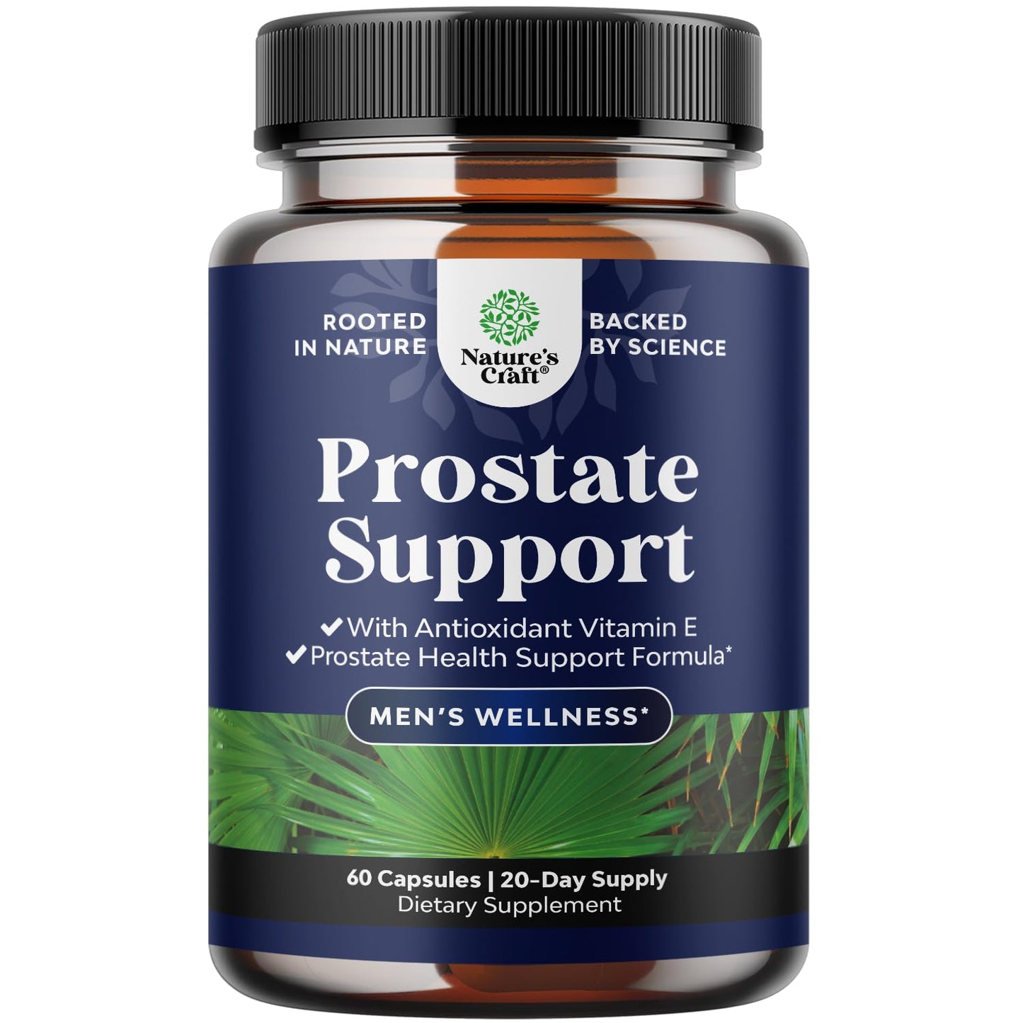 Herbal Prostate Supplement for Men - Potent Pygeum and Saw Palmetto Extract for Urinary Tract Support - Prostate Health Blend with Beta Sitosterol & Green Tea - Nighttime Comfort Support - 90 Count