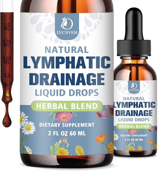 Liposomal Lymphatic Drainage Drops – 9 in 1 Organic Lymphatic Drainage Drops with Echinacea, Burdock Root, Dandelion, Milk Thistle for Lymphatic Health & Immune Support, Sugar Free, 2 Fl Oz