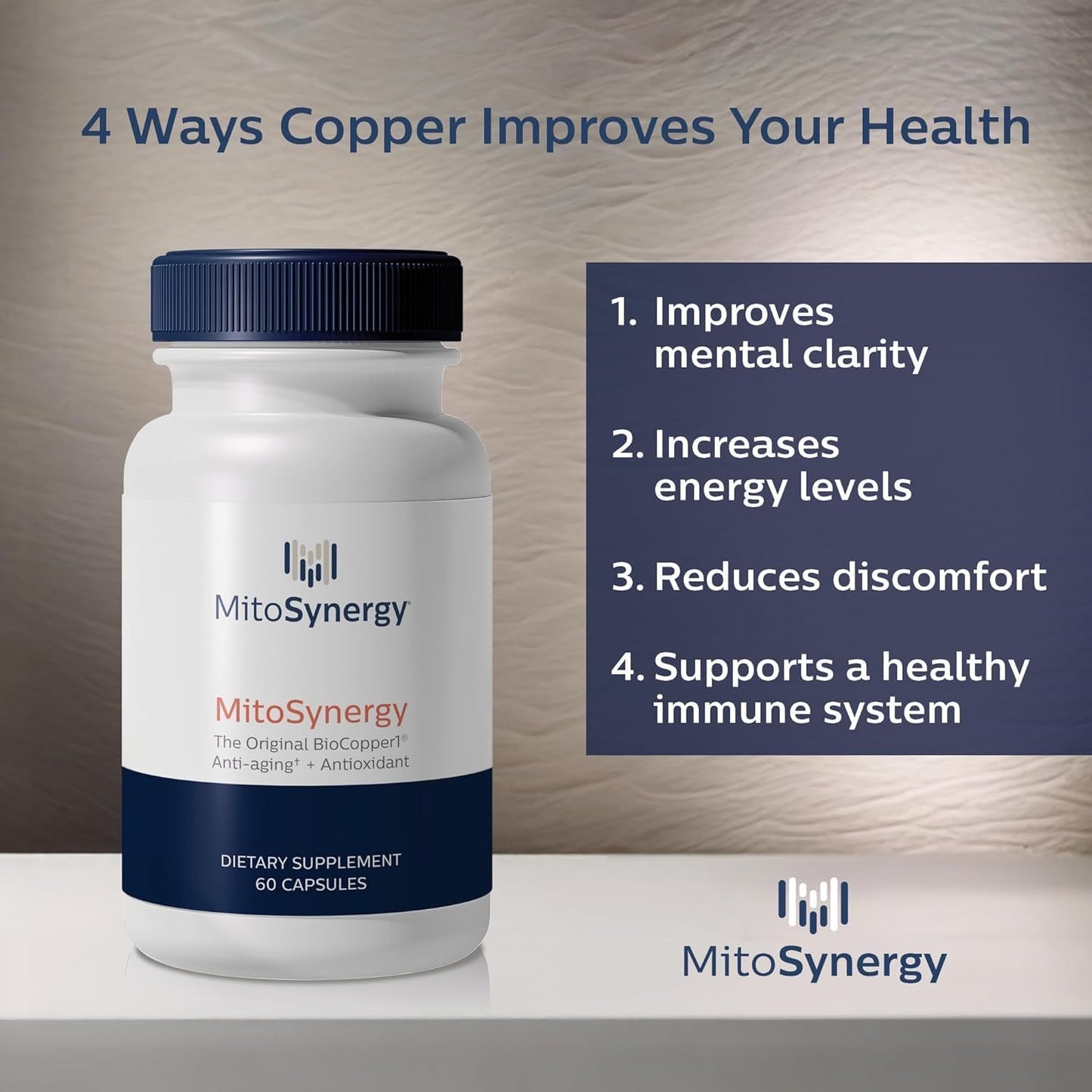 Original BioCopper1 (Cunermuspir) - BioAvailable Copper MultiVitamin with CoQ10 and d-ribose to Boost NAD+ Supports Mitochondrial ATP Energy Brain and Joint Health