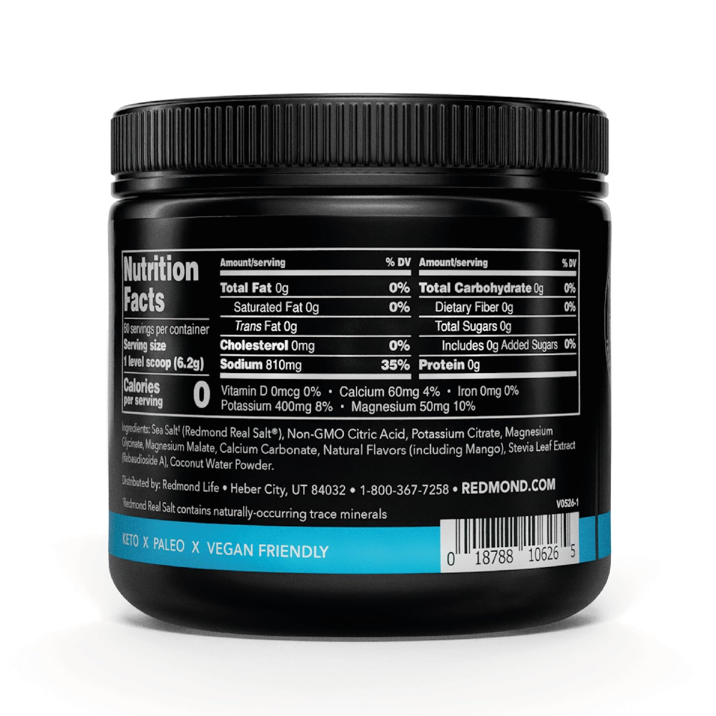 REDMOND Re-Lyte Sugar Free Electrolyte Powder Mix (Strawberry Lemonade) | Zero Sugar Electrolytes, Hydration Powder