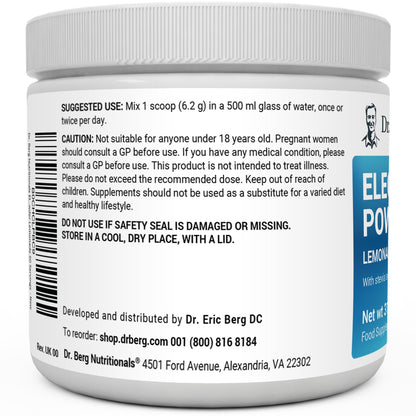 Dr. Berg Electrolyte Powder - Electrolyte Drink Supplements with 1000mg Potassium