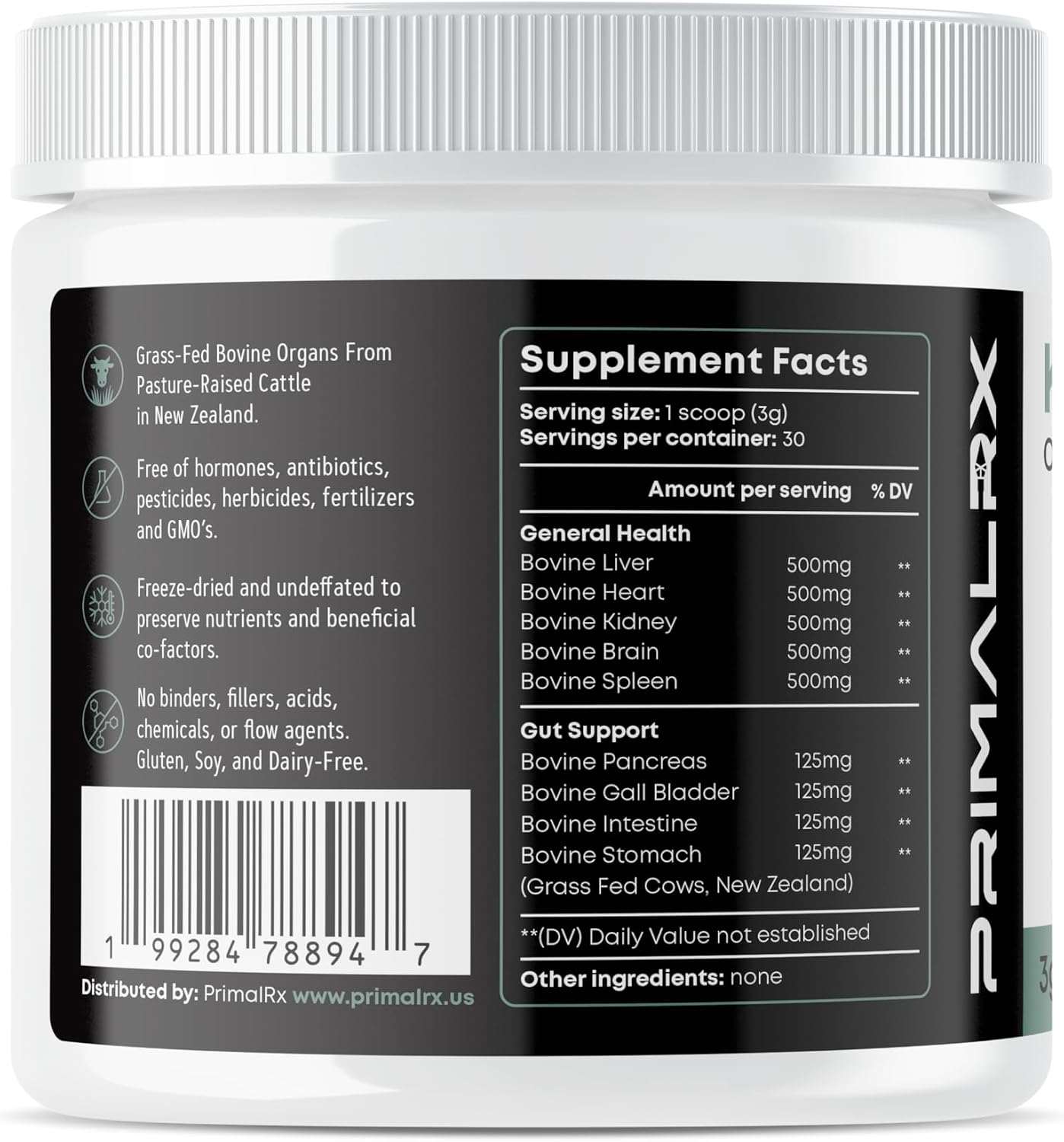 K9 Essentials Organ Supplement for Dogs, Human-Grade Grass Fed Freeze-Dried Beef Organ Powder, 9-Organ All-in-One Dog Multivitamin Meal Topper for Gut, Joint & Skin Support, 90g