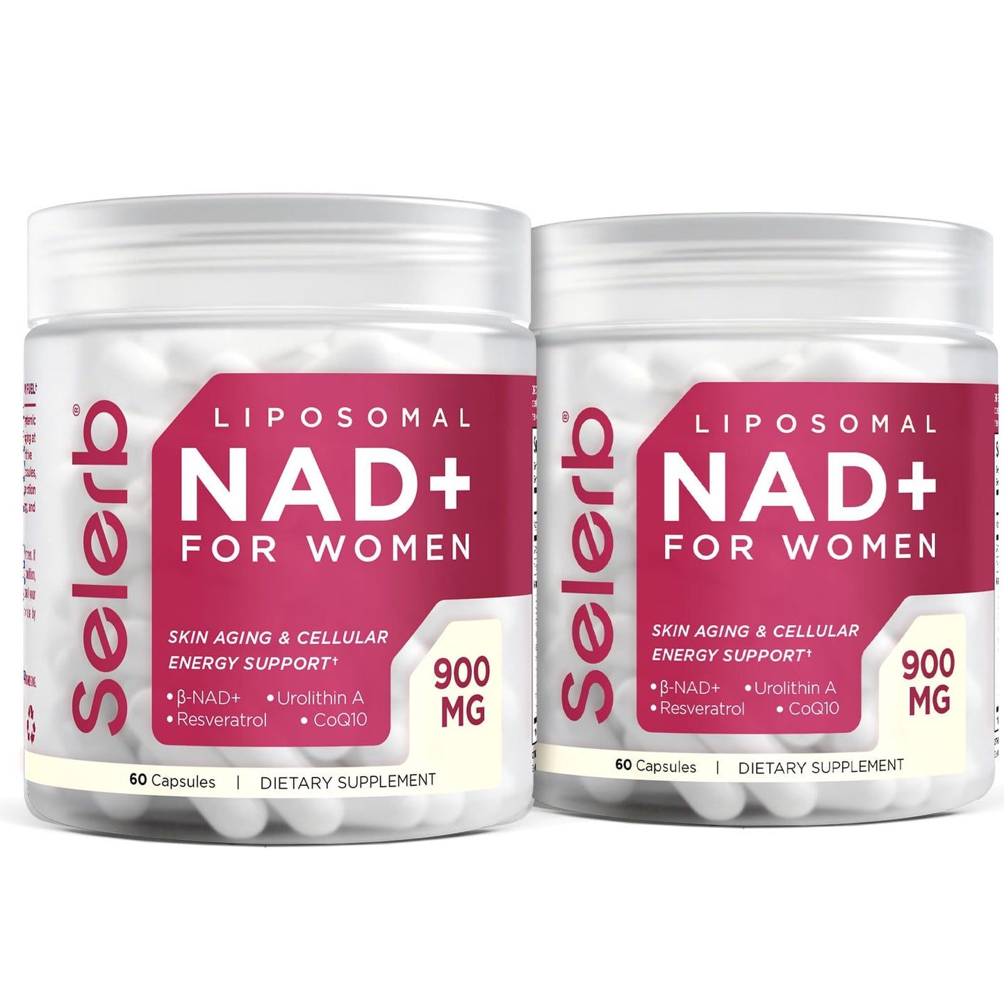 NAD+ Supplement for Women - NMN Alternative with β-NAD+, Trans-Resveratrol, CoQ10, D-Ribose - Promotes Cellular Renewal, Energy, and Radiant Skin Health - 60 Capsules Advanced