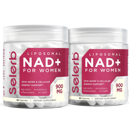 NAD+ Supplement for Women - NMN Alternative with β-NAD+, Trans-Resveratrol, CoQ10, D-Ribose - Promotes Cellular Renewal, Energy, and Radiant Skin Health - 60 Capsules Advanced