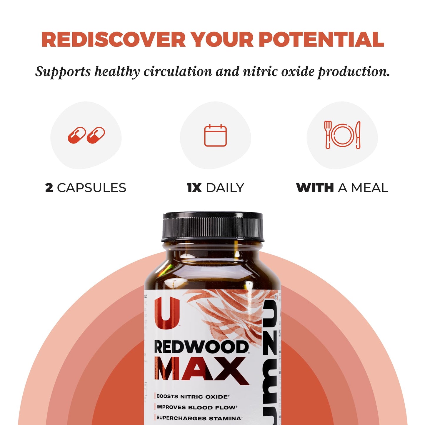 UMZU Redwood Max Nitric Oxide Booster, 1-Month Supply – Advanced Nitric Oxide Supplement with Fitnox Blend, Pine Bark, Resveratrol & Tart Cherry – Promotes Healthy Circulation, Energy and Recovery