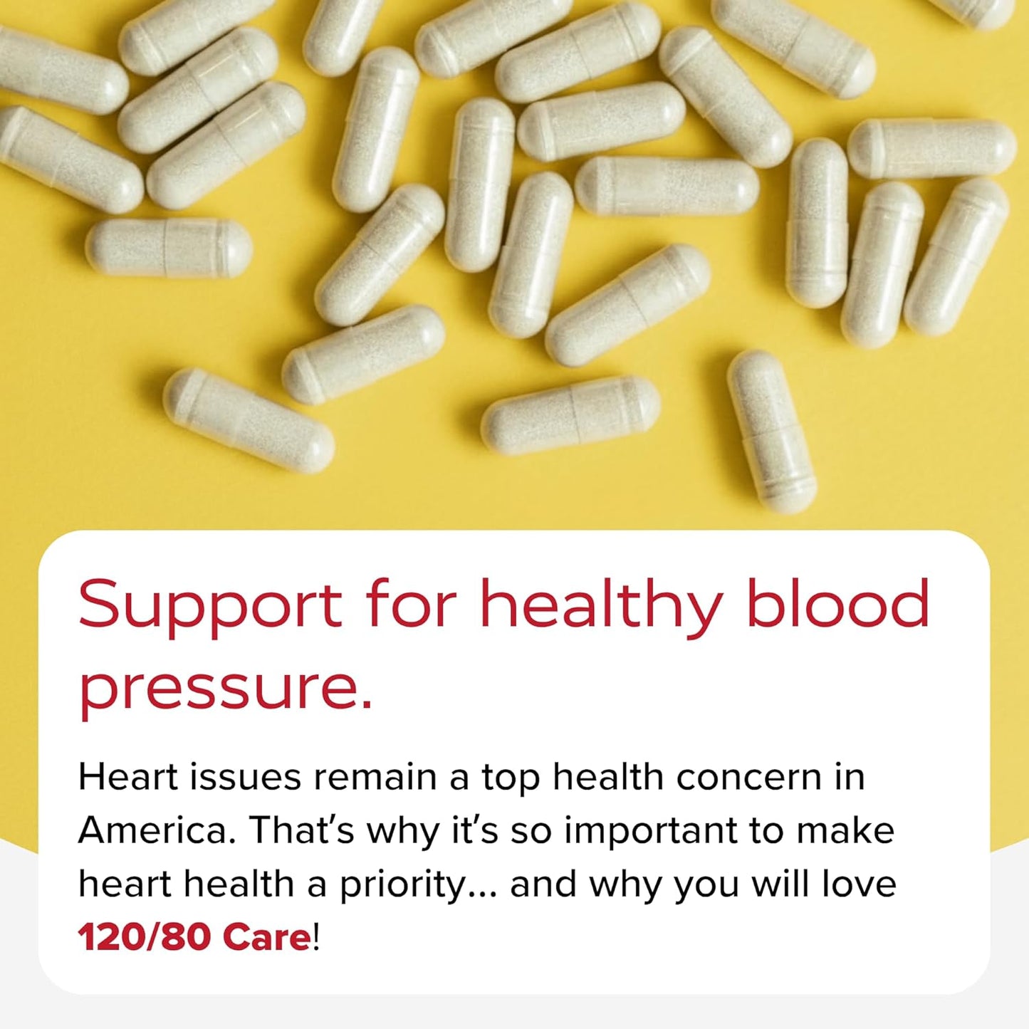 Redd Remedies, 120/80 Care, Heart Health and Natural Blood Pressure Support, 60 Vegan Capsules