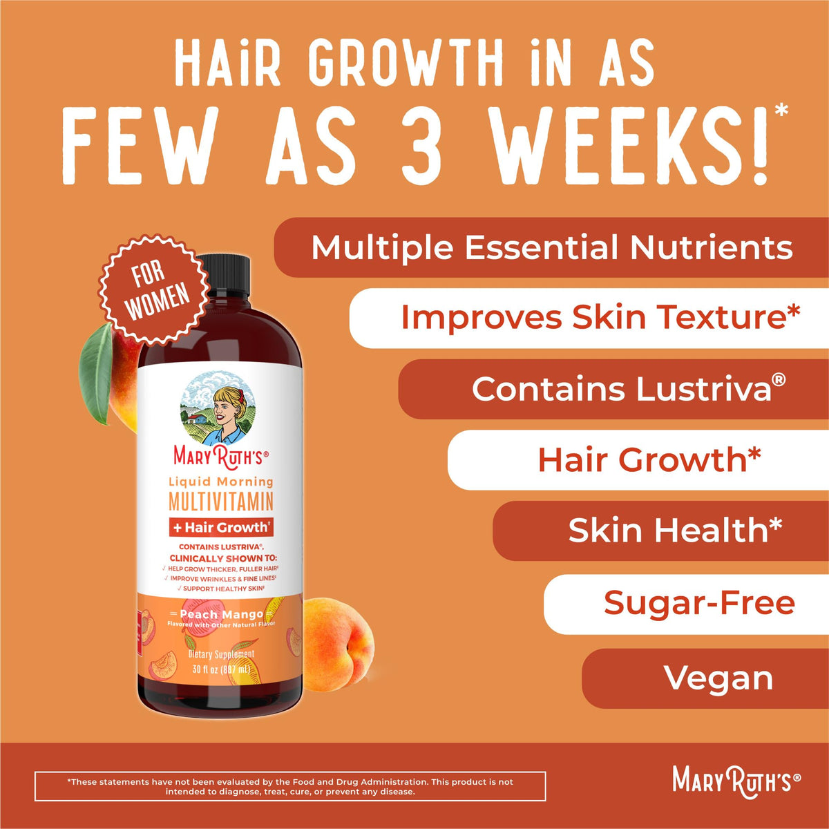 MaryRuth's Multivitamin Multimineral Supplement for Women + Hair Growth Vitamins