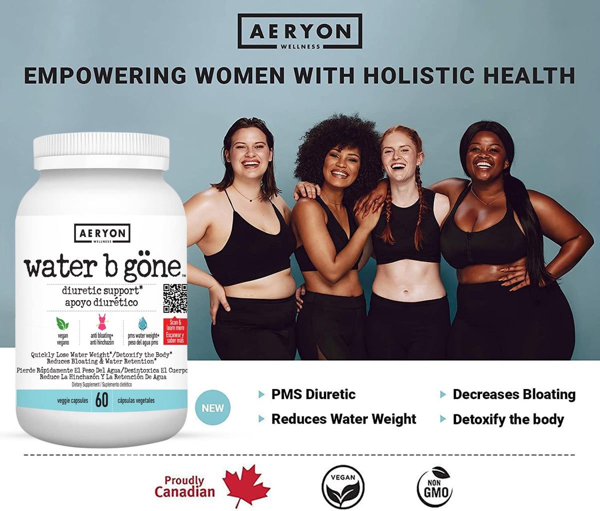 Water B Gone – Diuretic Pills for Women – Reduce Water Retention and Bloating – Find PMS