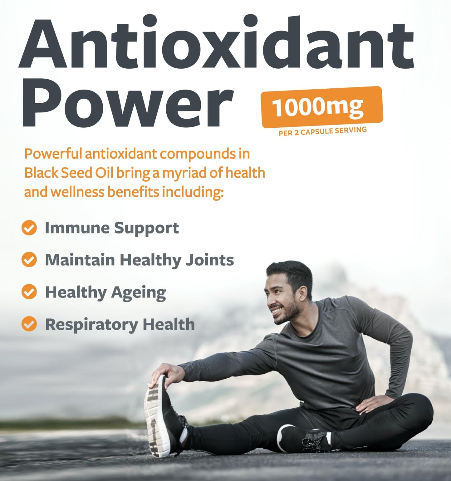 Black Seed Oil - 120 Softgel Capsules Skin Health (Non-GMO & Vegan) Cold-Pressed Nigella Sativa Producing Pure Black Cumin Seed Oil with Vitamin E - 500mg Each, 1000mg Per 2 Capsule Serving