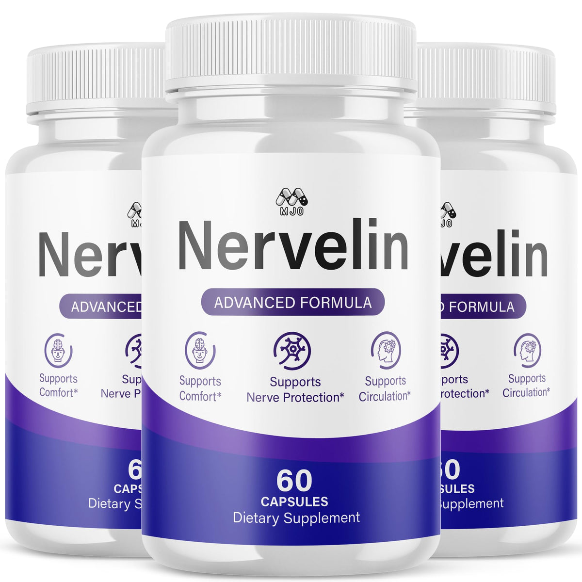 Nervelin Capsules, All Natural Nerve Supplement Pills 1-Pack, 60 Capsules
